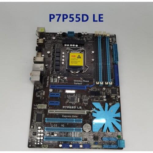 For ASUS original motherboard P7P55D LE DDR3 LGA 1156 USB2.0 16GB for I5 I7 CPU P55 Desktop board