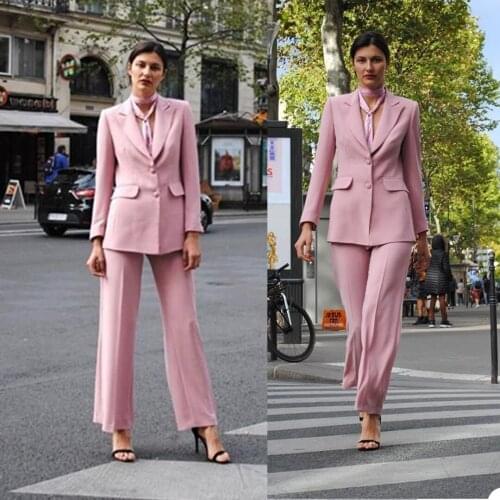 Elegant Fashion Women Blazer Suits New Designed Single Breasted 2 Pieces Set Office Lady Casual Daily Streetwear Coat