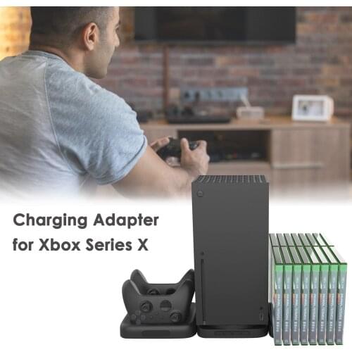 For Xbox Series X Game Controller Charging Dock Station 4 USB Ports Gamepad Charge Games Console Charger Stand Disc Storage Rack