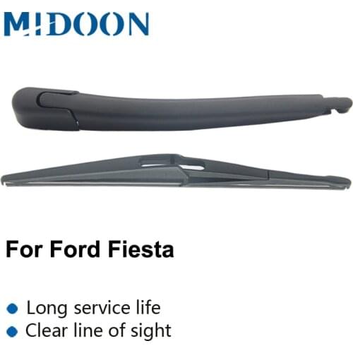 MIDOON Wiper 12" Rear Wiper Blade & Arm Set Kit For Ford Fiesta 6 7 2008-2017 2016 2015 2014 Windshield Windscreen Rear Window