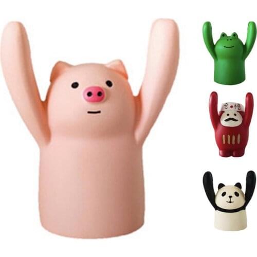 Cartoon Pig Cat Frog Panda Dog Mini Resin Doll Home Office Desktop Toy Ornament Mini Resin Doll
