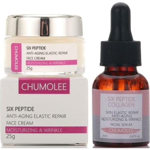 CHUMOLEE six peptides cream + serum Anti-Aging Remove melasma 24K gold Alpha Arbutin face cream white skin care serum