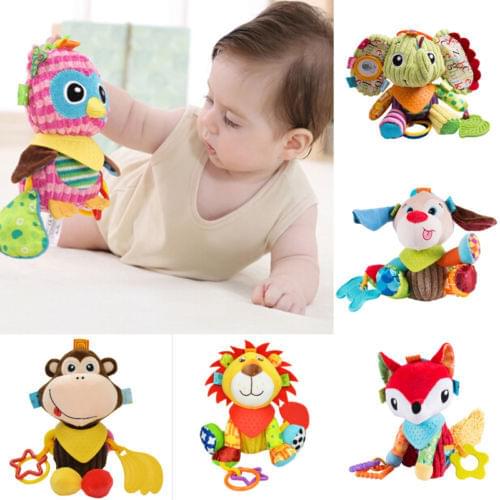 Pudcoco Infant Newborn Toddler Baby Kids Cute Animals Stroller Bed Around Hanging Bell Rattle Activity Soft Toys Sleep Well Tool