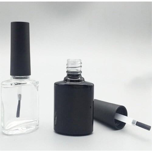 10ml Empty Nail Polish Glass Bottle Nail Polish Varnish Bottle Make-up Container with Brush Gel Container Refilled Storage Box