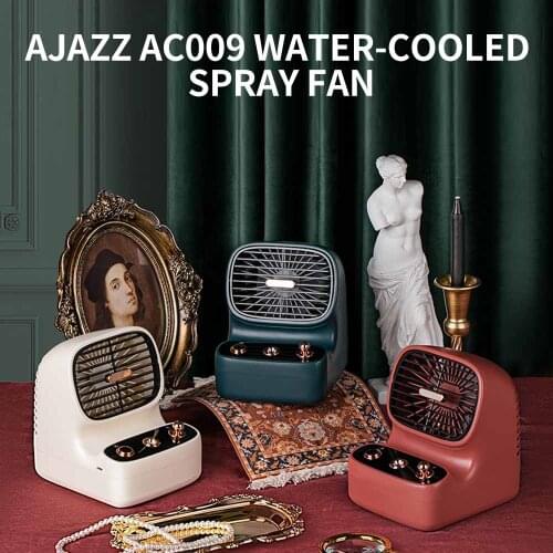 AJAZZ AC009 Water-cooled Spray Fan with Three-gear Wind Speed 45° Air Supply Angle Adjustment 10H Spray Humidification White