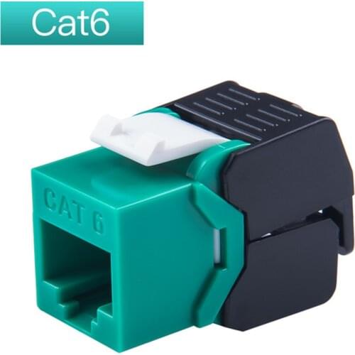7 Colors Gigabit Ethernet RJ45 CAT6 Colorful Keystone Jacks Toolless Type Network Modules Tool-free Connection rj45 Socket LAN