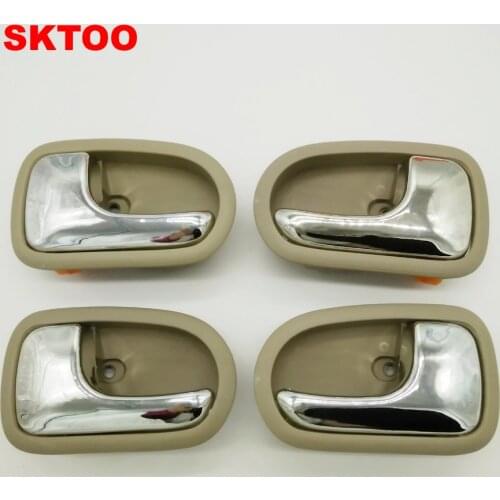 SKTOO 4PCS/set Door Handle Beige Left Right inside For Mazda 323 1995-2003 Inside Door Handle