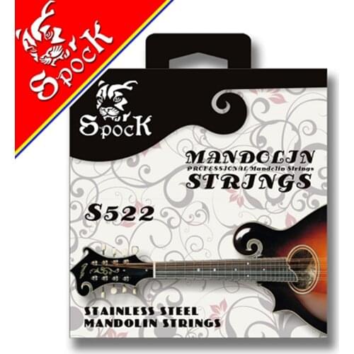 Spock S522 Mandolin Strings 8pcs / 1set Mandolin Strings Plated high Carbon Steel Core Silver Plated Copper Color Alloy Wound
