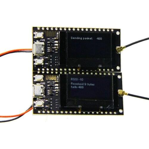 2pcs/sets TTGO LORA SX1278 ESP32 0.96 OLED 32Mt bit (4MB) 433Mhz for arduino