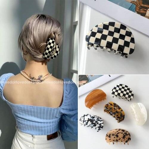 New Hyperbole Geometric Acetate Hair Claw Clips Fashion Hair Clip Makeup Hair Styling Barrettes for Women Chic Hair Accessories