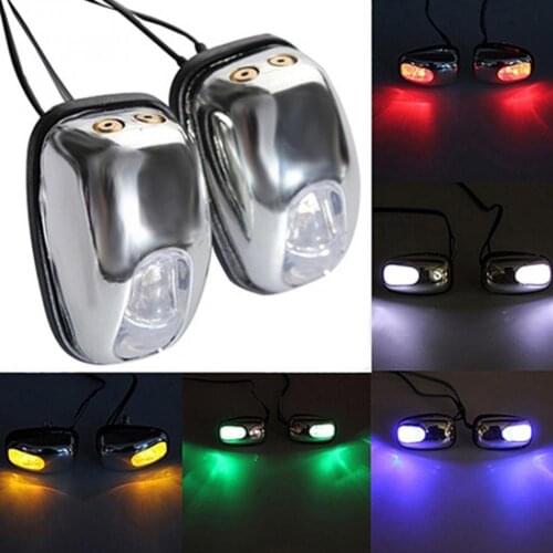 1 Pair Auto White LED Light Lamp Windshield Jet Spray Nozzle Wiper Washer Eyes Universal For Car Truck Car light Accessories