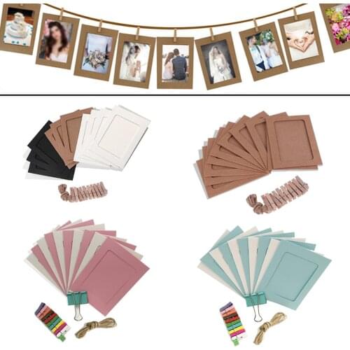 10PCS DIY Photo Frame Paper Picture Wall Decoration For Wedding Graduation Party Photo Booth Props Wall hanging Photos Frames