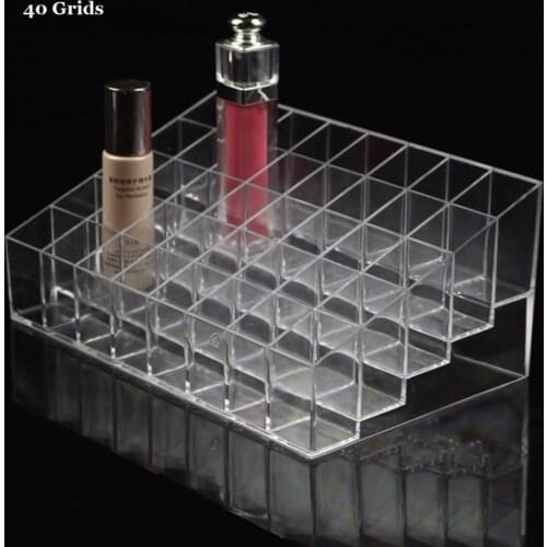40/36/24 Grids Multifunctional Home Bedroom Lipstick Stand Case Cosmetic Makeup Tools Organizer Holder Plastic Box