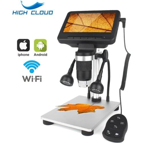 5."LCD Display USB Digital Microscope with 8 LED 1000X Wifi wireless Electronic Magnifier Endoscope Camera for Repair Soldering