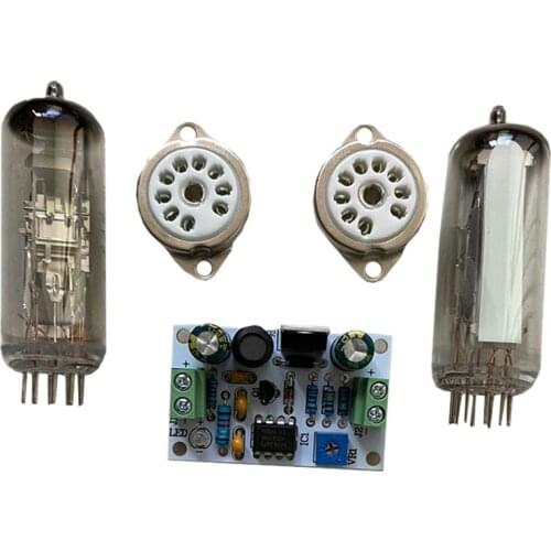 6E2 Tube Indicator Driver Board DIY Kit DC12V Dual Channel Stereo Level Indicator Amplifier Audio Fluorescent