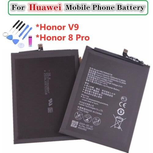 HB376994ECW Phone Battery For Huawei Honor 8 Pro & Honor V9 4000mAh High Quality Replacement Rechargeable Batteries + Tools