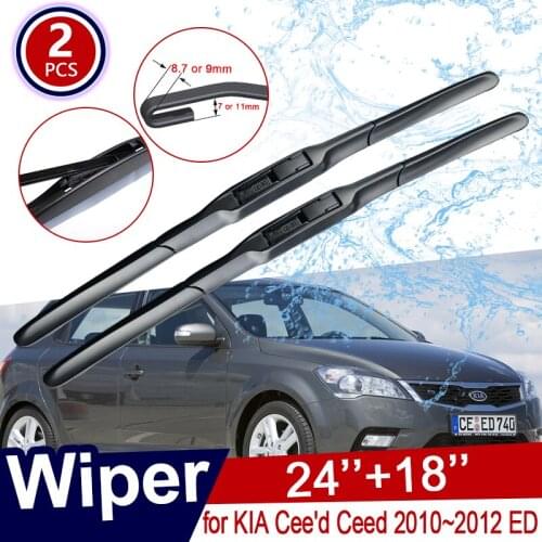 Car Wiper for KIA Cee'd Ceed 2010 2011 2012 ED Front Windscreen Windshield Wipers Blades Car Accessories Stickers