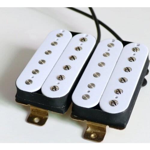 Free Shipping China Electric Guitar White Color 4 Output Wires Alnico 5 Humbucker Guitar Pickup wax potted