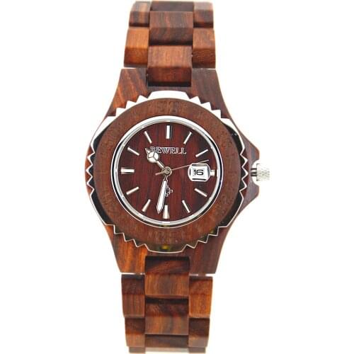 BEWELL Top Luxury Brand Ladies Wrist Watches With Calendar Female Wood Watch Moment Clock Bracelets for Women Montre Femme 100B