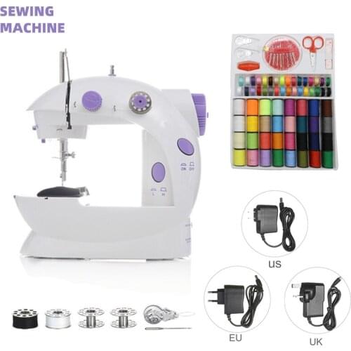 Sewing Machine Mini Portable Household Night Light Foot Pedal Straight Line Hand Table Electric Kit Thread Two