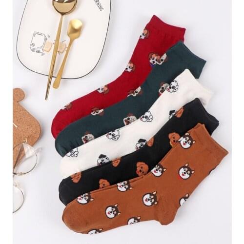 FRALOSHA 2019 Breathable Women Men Cotton Socks Animals Everyday Four Seasons Socks Art Animated Characters Print Cartoon Socks