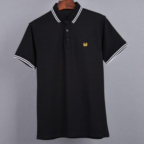 Summer New Mens Fashion Business Casual Shirt Embroidered Lapel Short Sleeve T-Shirt Half Sleeve -40