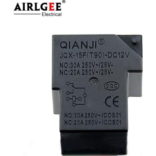 JQX-15F(T90) Coil DC 24V 6 Pin 30A 240VAC/ 20A 28VDC PCB Power Relay