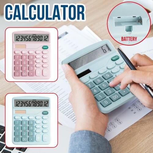 Calculator 12 Digits Electronic LCD Large Screen Desktop Calculators Home Office School Calculators Financial Accounting Tools