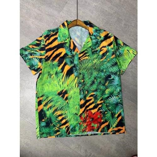 IK0230 Fashion Mens Shirts 2021 Runway Luxury famous Brand European Design party style Mens Clothing