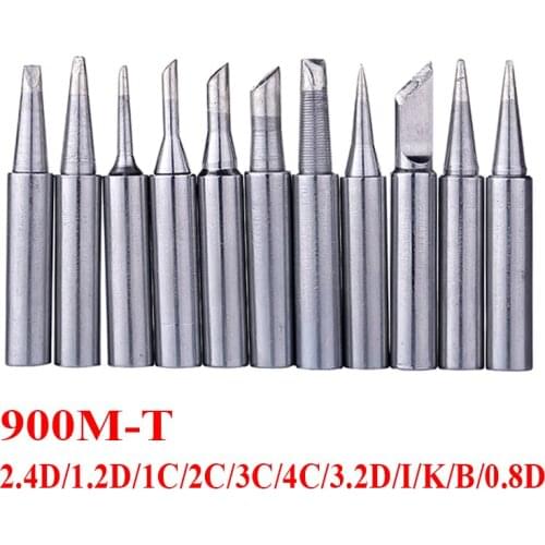 11pcs/lot 900M-T Solder Soldering Iron Tips Welding Head Soldering Bit for BGA Soldering Rework Station