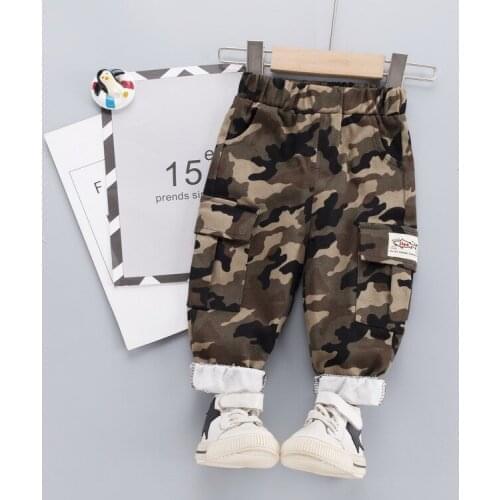 New Autumn Spring Boys Grils Pants Children Boys Camouflage Pants Kids Casual Long Trousers Baby Boy Clothing