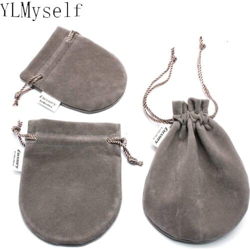 Jewelry packing pouches 3 size (Must order with jewelry) high quality grey soft velvet pouches for ring earrings penant bracelet