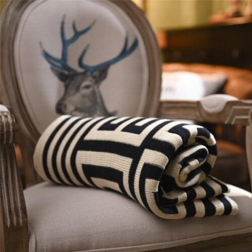 Brand Throw Blanket - 1PC 100% Cotton Knitted Blanket Adult Blanket Spring/Autumn Sofa Blanket cobertor 130x150cm