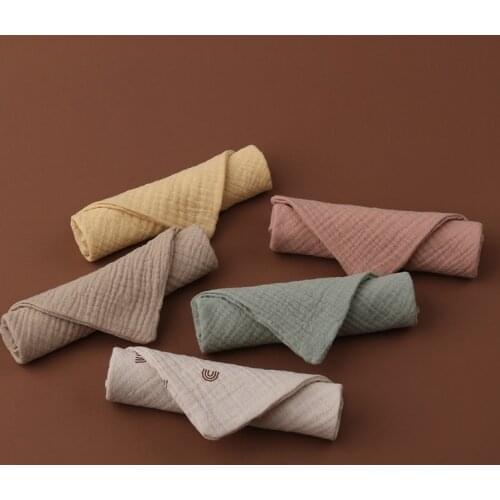 5 Pcs Towel Baby Facecloth Baby Bath Towel Handkerchief Cotton Burp Cloth Soft Absorbent Gauze Kindergarten Washcloth