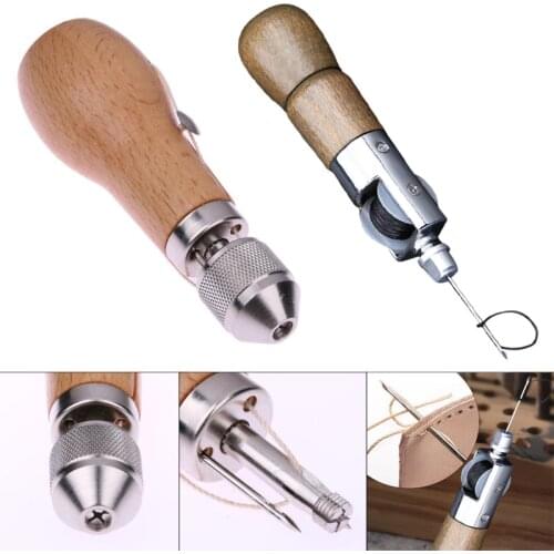 Professional Leather Sewing Awl Tool Kit Needle and Waxed Thread Leather Sail Canvas Heavy DIY Repair Leather Tools