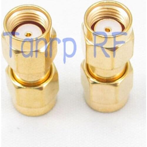 RP-SMA male plug to RP-SMA male plug straight RF coaxial connector adapter cable