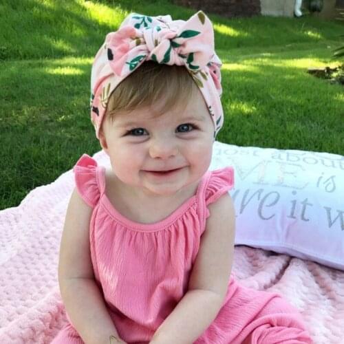 Newborn Bowknot Skull Beanies Hat Printing Donut Baby Girls Cap Childrens Warm Indian Hat Holiday Decoration photography props
