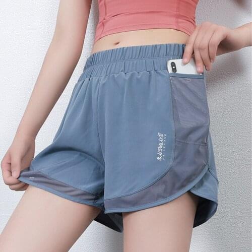 High Waist Workout Shorts Women Plain Soft Nylon Fitness Running Shorts Tummy Control Workout Gym Shorts Yoga Clothing