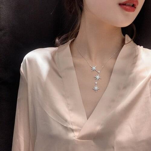 Eight Star French Necklace Woman 2020 Watson Tide Original The Night Wind Senior Feel Design Niche Clavicle Pendant Chain