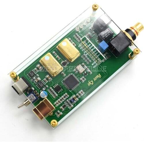 XMOS XU208 Asynchronous USB coaxial fiber output digital interface IIS DSD256 spdif dop64 with Acrylic sheet