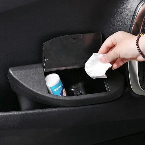 For alphard/vellfire 2015 2021 30 series Car door storage box with lid Door Storage Barrel ABS Car Accessories Interior