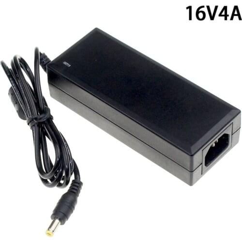 LCD monitor laptop AC charger adapter 16V 4A 5.5*2.5/5.5*2.1mm switching power supply charger 16V 4A 64W AC DC