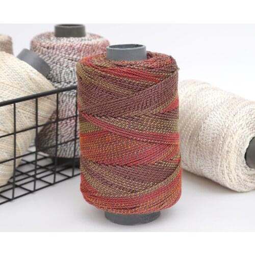 New Colorful Ice Hemp Rainbow Ice Hemp Diy Hand-woven Hat Cotton Wool Ball Yarn Chunky Yarn