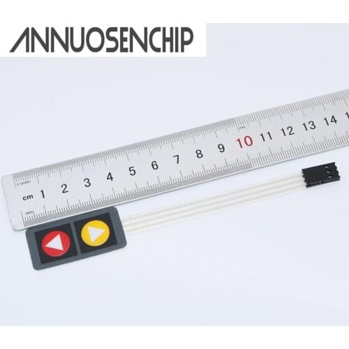 1x2 Matrix Array 2Key Membrane Switch Keypad Matrix Keyboard 1x2 with Mark 2 Keys Display Switch Control Panel For DIY UP DOWN