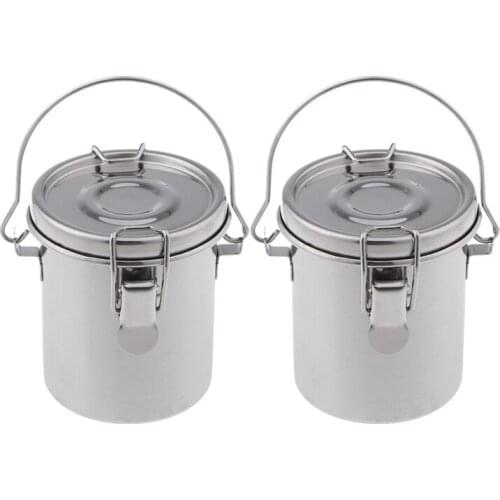 2 Pack Artist Portable Painting Brush Washing Bucket Wash Pen Pot Stainless Steel Watercolor Oil Paint Brush Washer Art Supplies