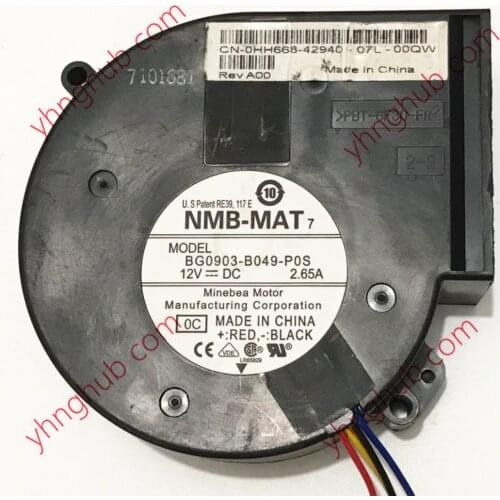 NMB-MAT BG0903-B049-P0S X8934 PE850 DC 24V 0.57A 4-Wire Server Cooling Fan