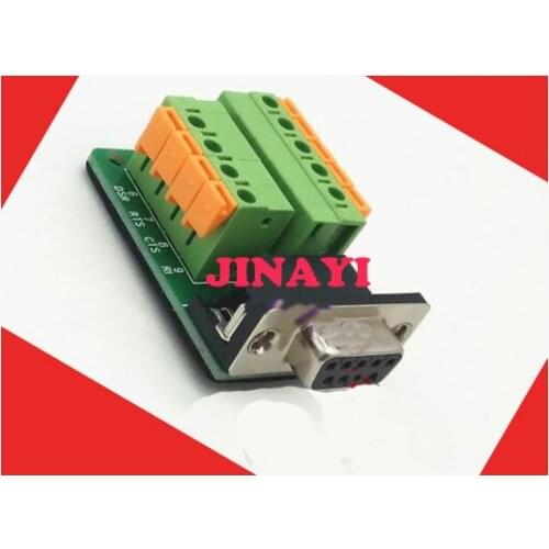 5pcs 9 Pin DB9 Female Serial Port Adapter Breakout to Terminal Riveting type