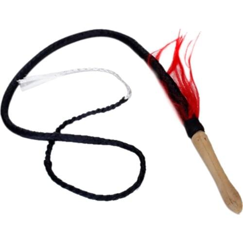 6ft/foot Cowboy Cowhide Braided Ther Whip Bullwhip Wooden Handle Prince Kit