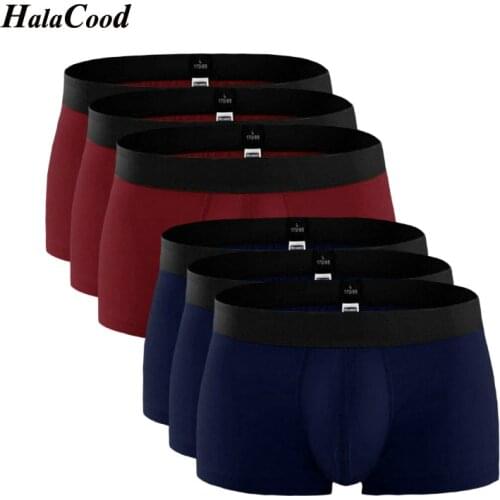 6Pcs/lot Fashion Men Cotton Boxers Panties Cotton Man Short Breathable Flexible Comfortable Shorts Boxers Lovely Solid Panties