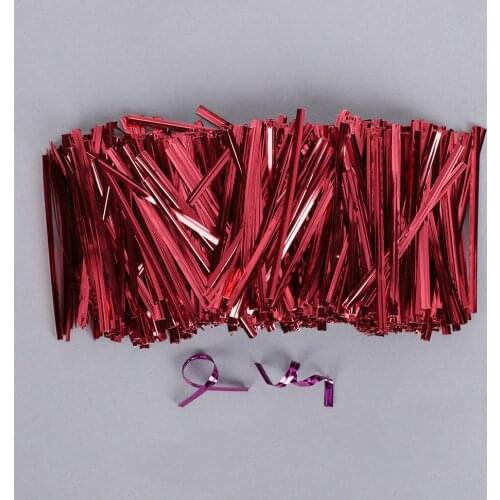 800PCS/Pack Colorful Metallic Twist Ties Wire Cellophane Bag Pack Sealing Steel Baking Wrapping Ligation Event & Party Supplies